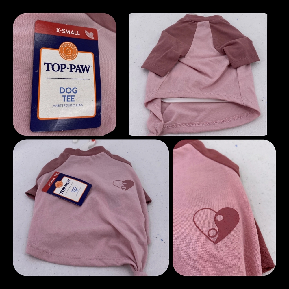 Top Paw Pink Dog Tee -XS